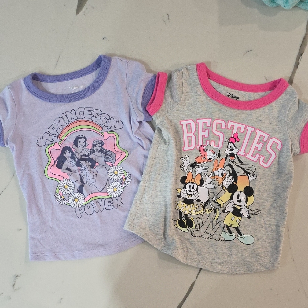 Disney Princess Power and Besties T-Shirts - Purple and Gray